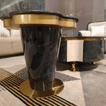 Designer Nesting Coffee Tables with Organic Curves and Layered Silhouettes